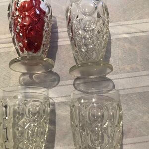 vintage mid century modern juice glasses set of 4